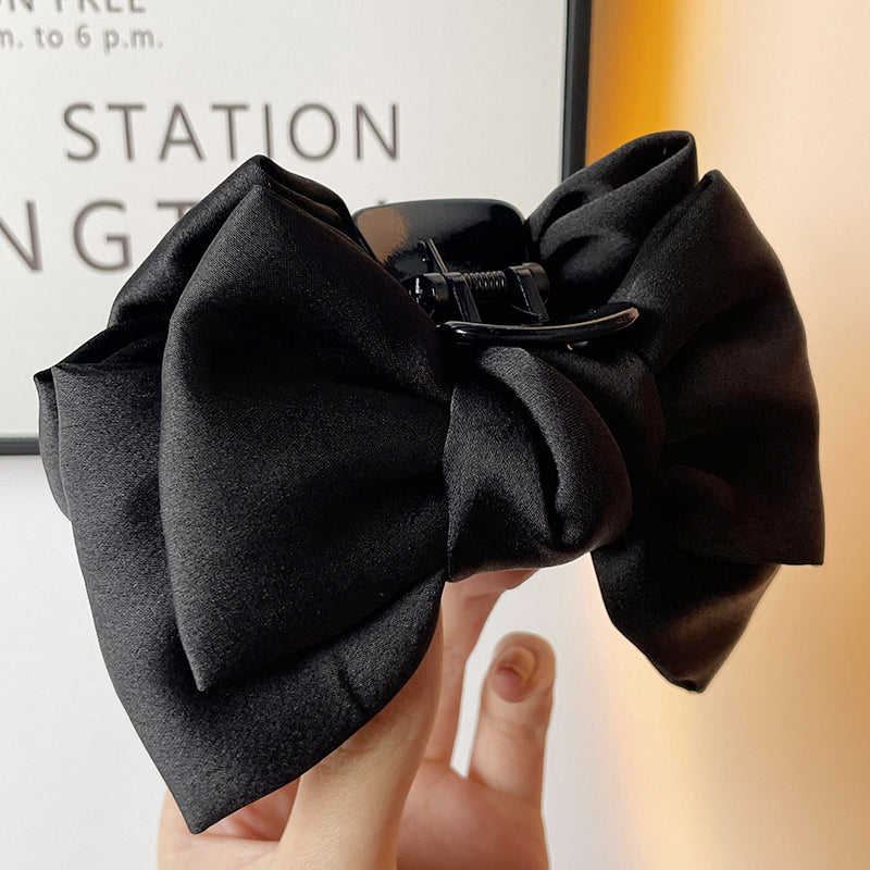 Wholesale Oversized Black Fugitive Princess Double Sided Bow Hair Clip